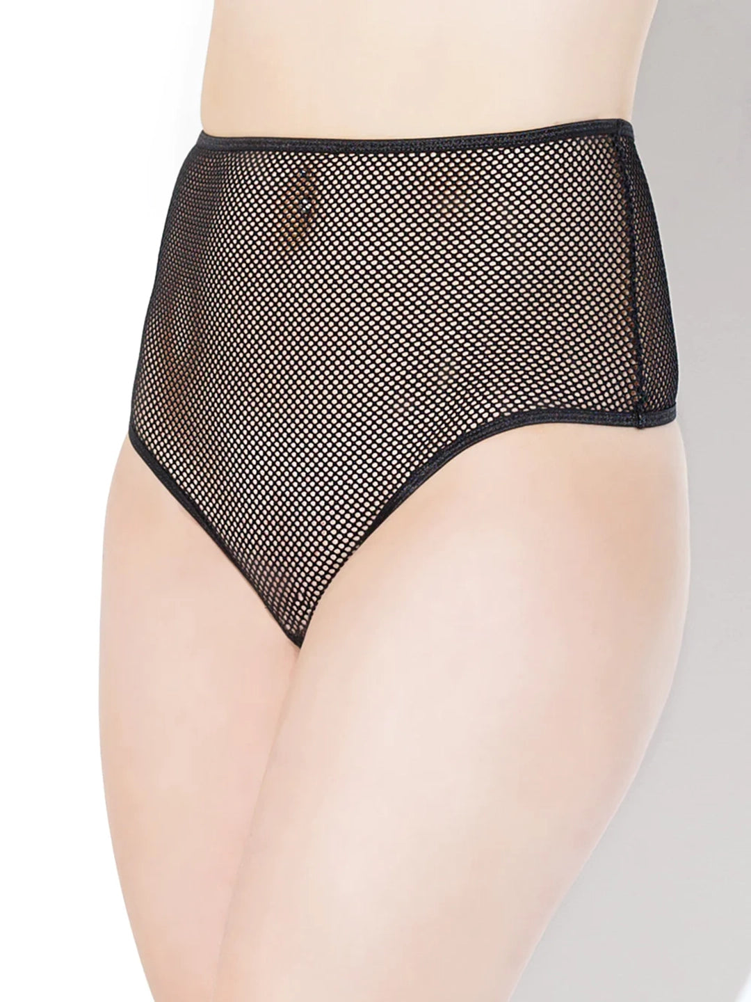 High Waist Fishnet Thong