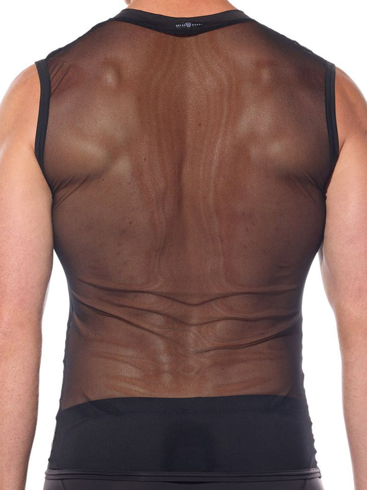 V-Neck Mesh Muscle Shirt