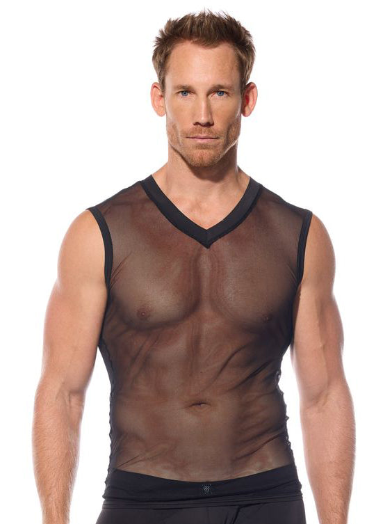 V-Neck Mesh Muscle Shirt