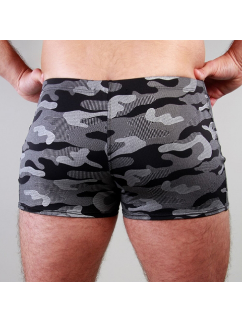 Silver Camo Wetlook Shorts