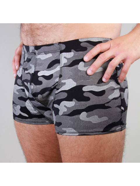 Silver Camo Wetlook Shorts