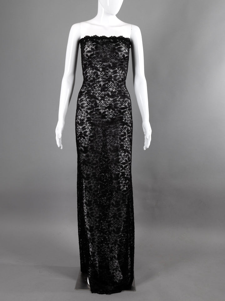 Lace Strapless Lingerie Gown