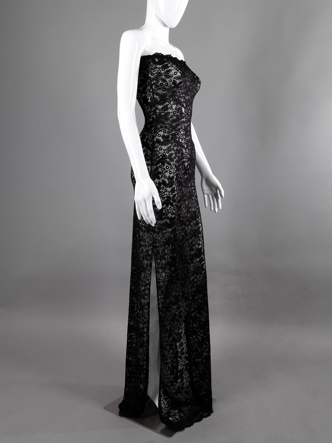 Lace Strapless Lingerie Gown