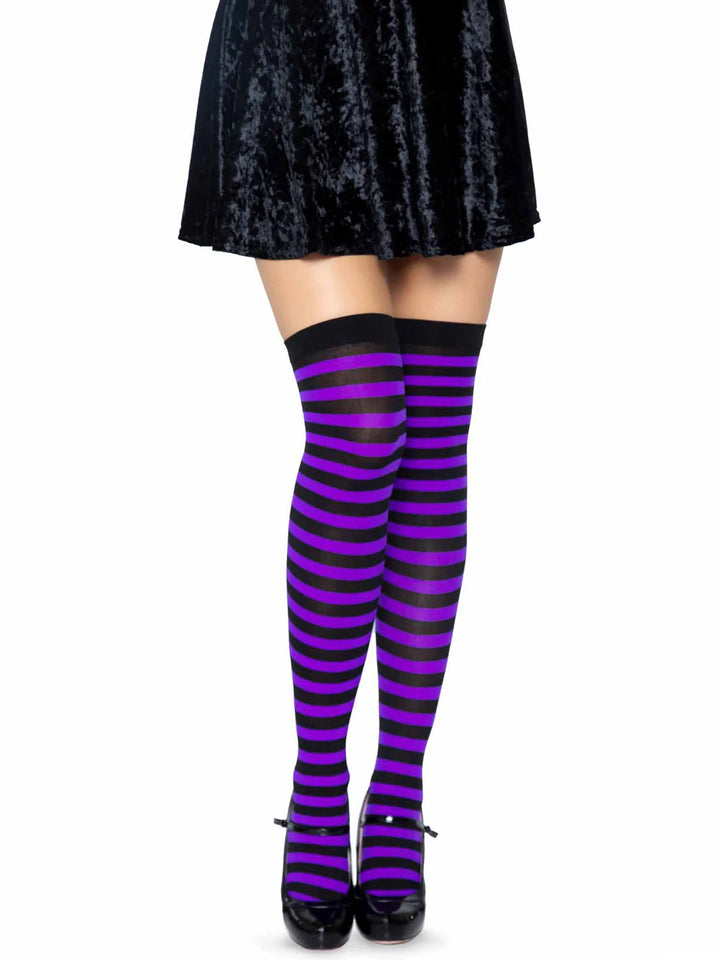 Striped Nylon Stockings
