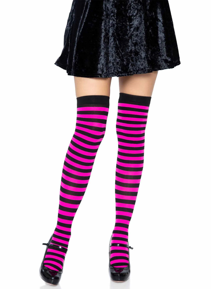 Striped Nylon Stockings
