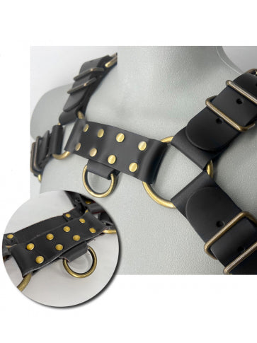 Leather Bulldog Harness