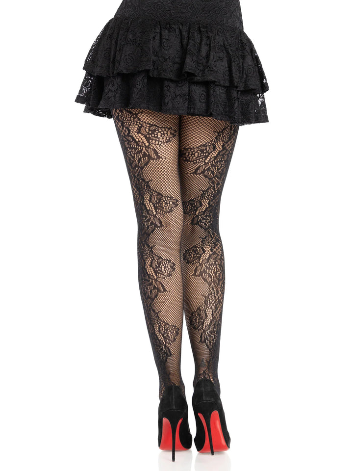 Fleur Eyelet Lace and Net Tights