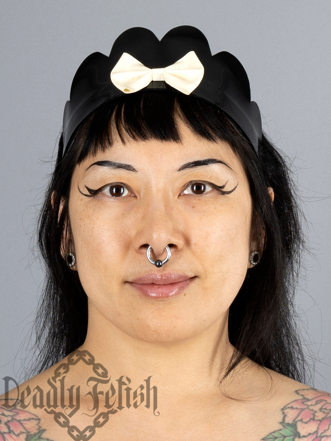 Deadly Fetish Latex: Scalloped Maid Hat