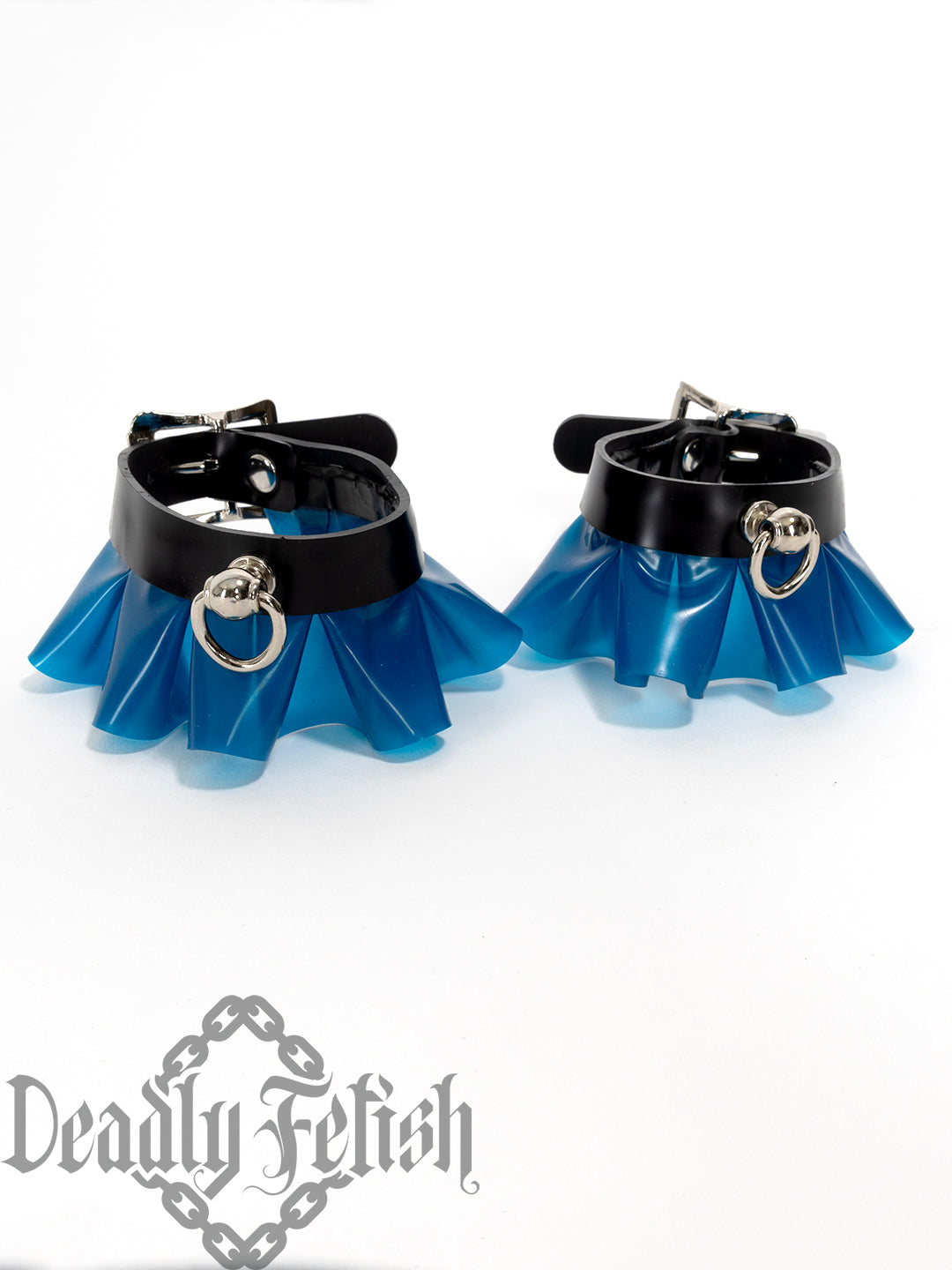 Deadly Fetish Latex: Ruffle Wrist Cuffs