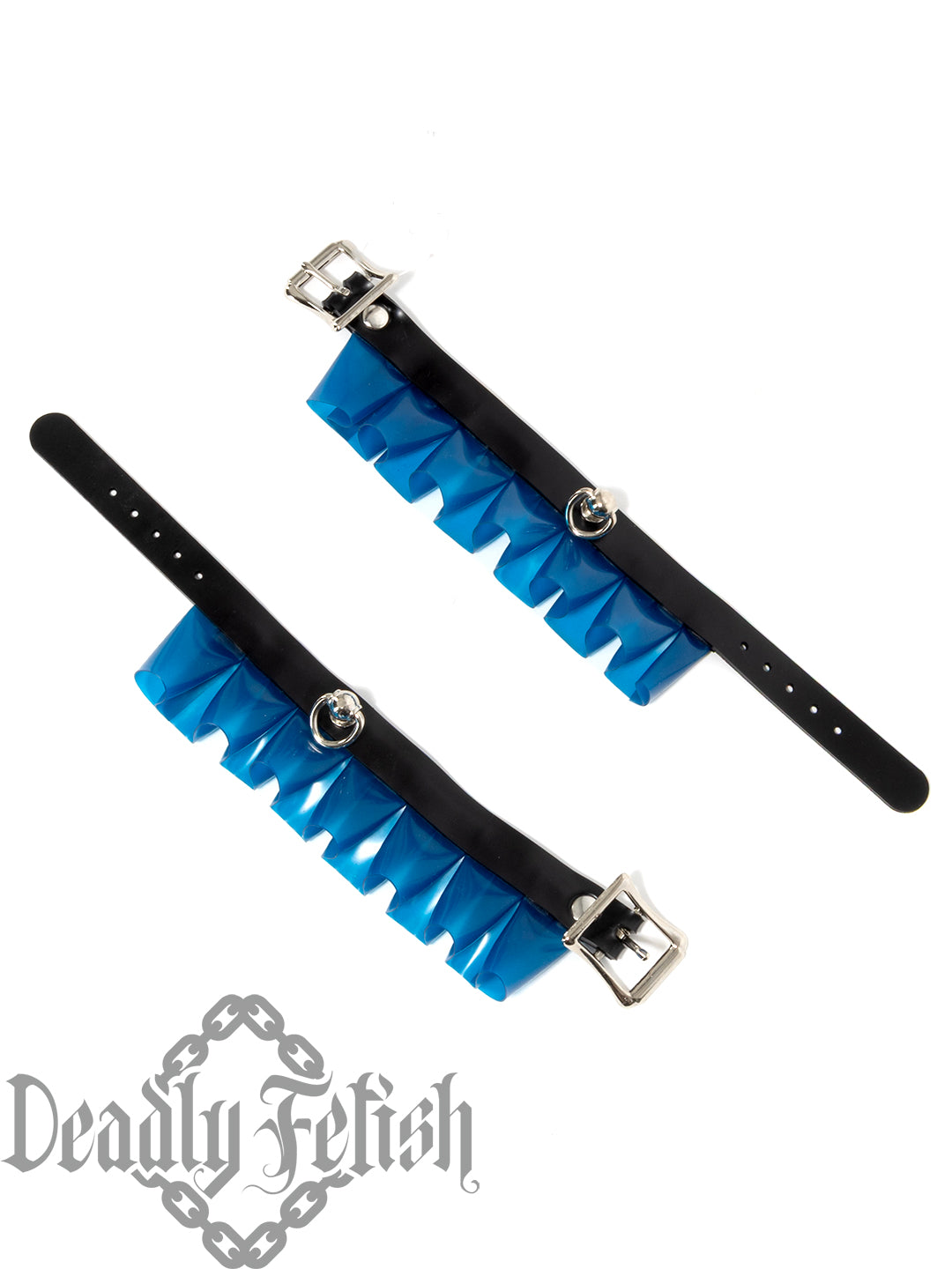 Deadly Fetish Latex: Ruffle Wrist Cuffs