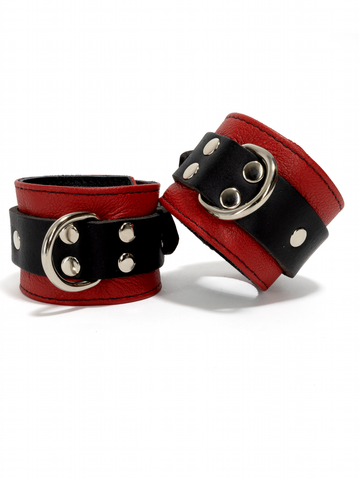 Jaguar Locking Leather Wrist Cuffs