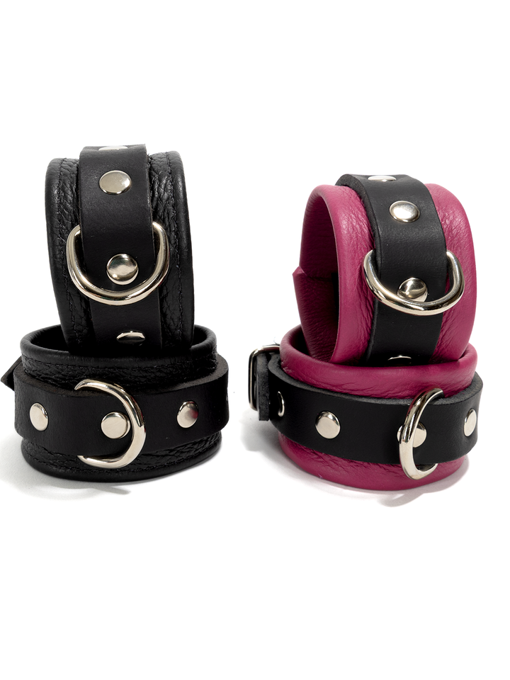 Leather Locking Wrist Cuffs