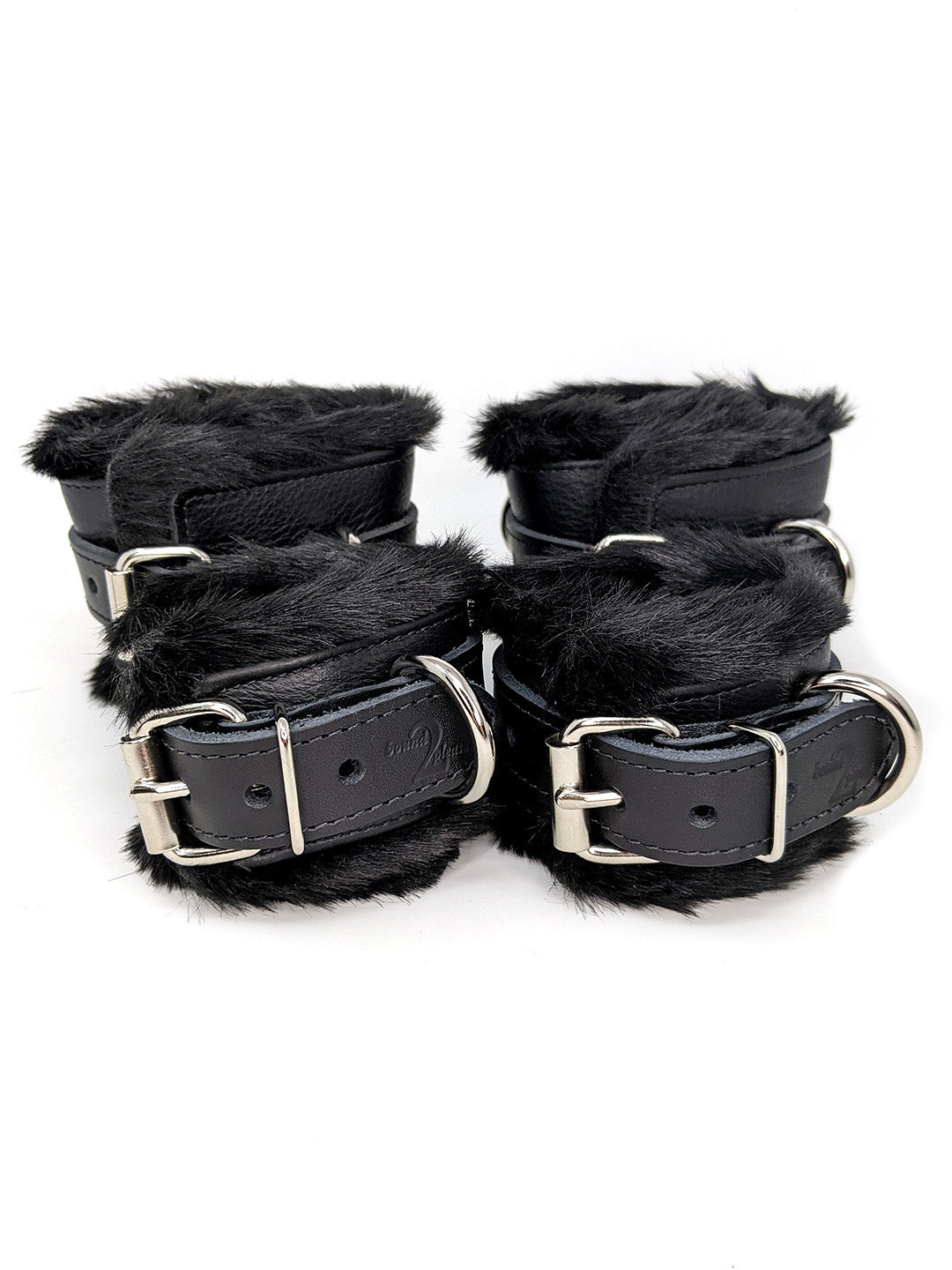 Faux Fur Lined Wrist & Ankle Cuff Set