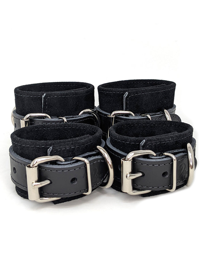 Suede Wrist and Ankle Cuff Set