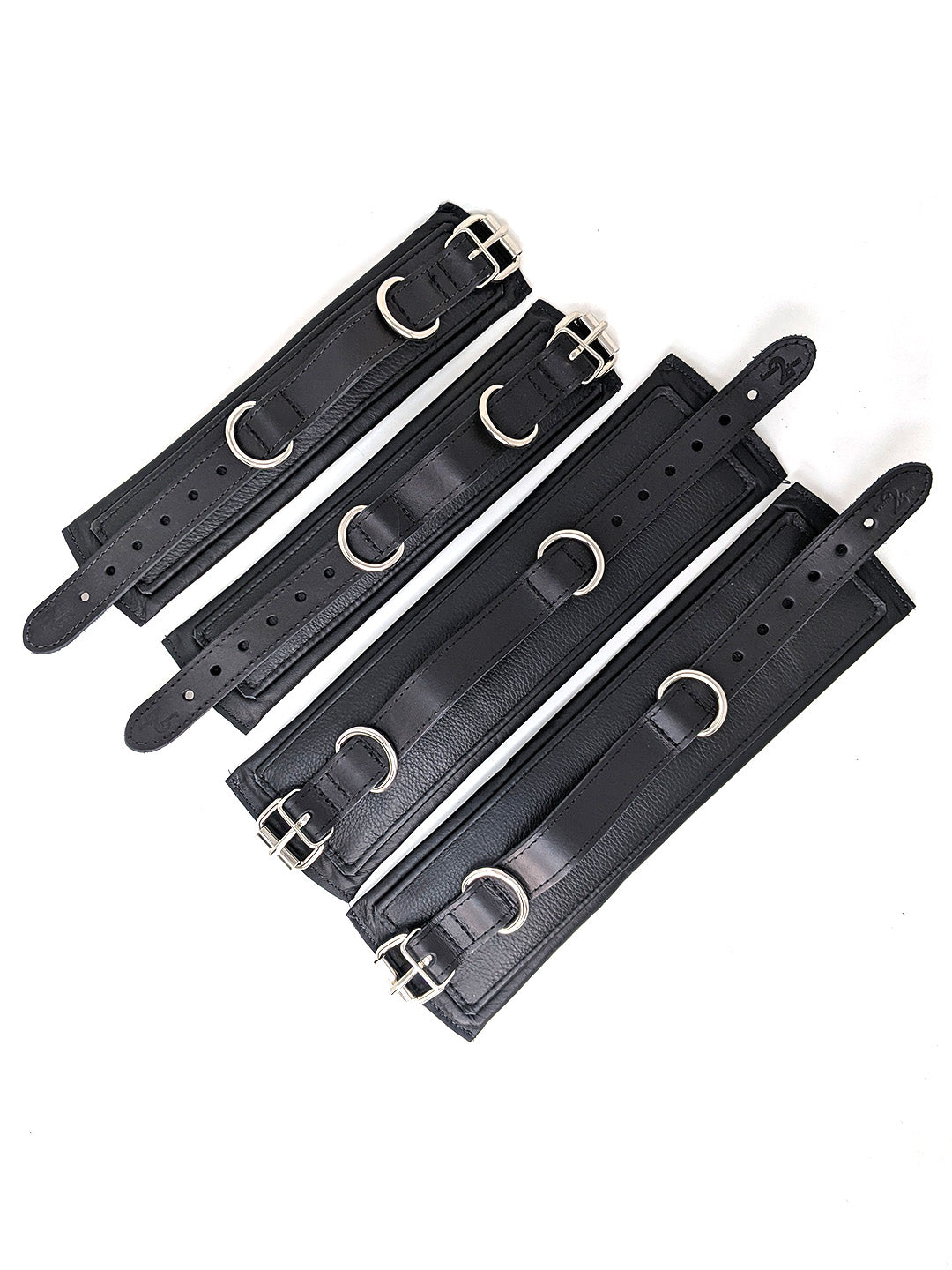 Leather Padded Wrist and Ankle Cuff Set