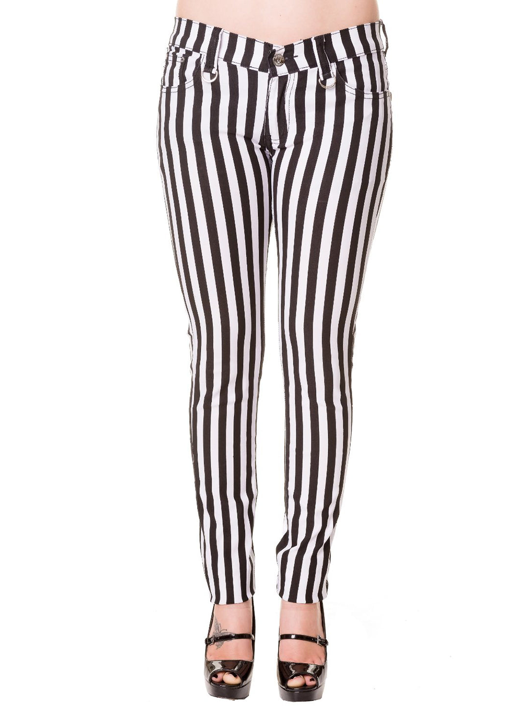Striped Skinny Pants