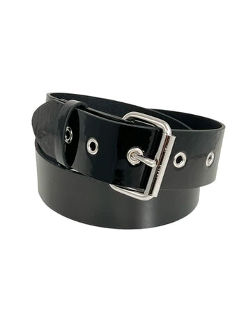 Patent Vegan Leather Belt