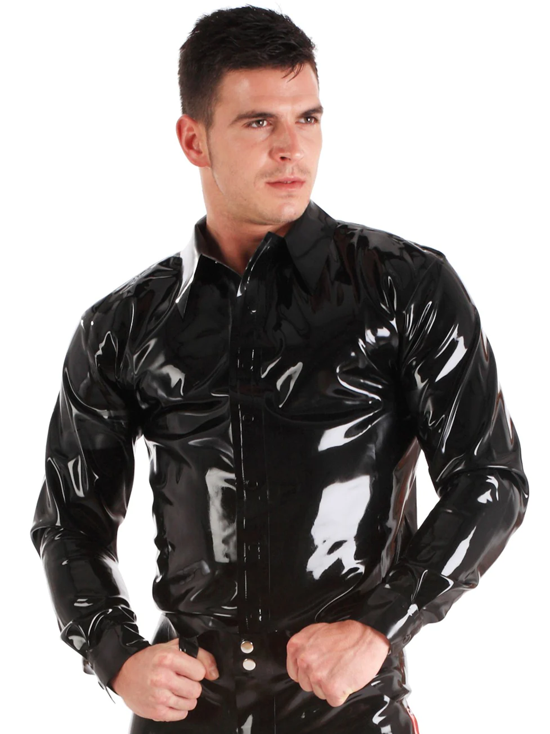 latex dress shirt Amazon.com: Rubber Latex Women Black Jacket Long Sleeve Shirt with Button-Black_S : Clothing, Shoes & Jewelry