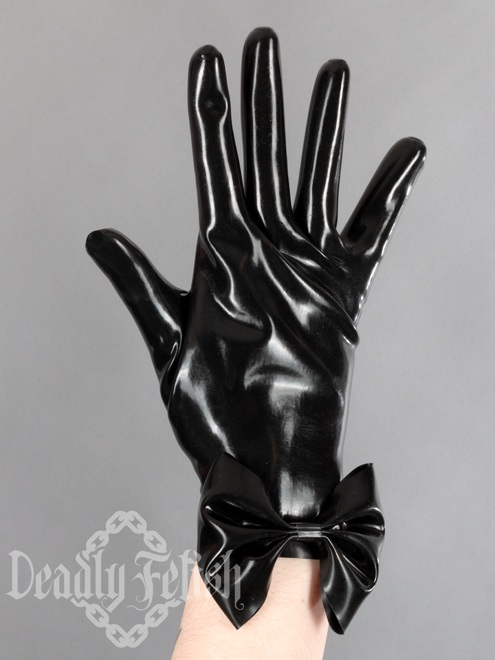 Deadly Fetish Latex: Gloves With Bows