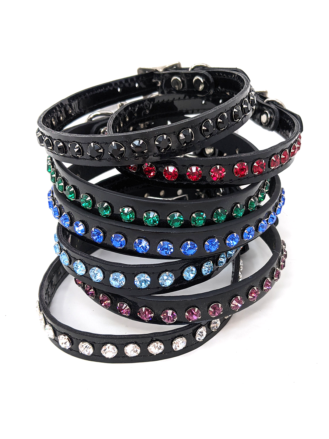 Patent Leather Rhinestone Collar