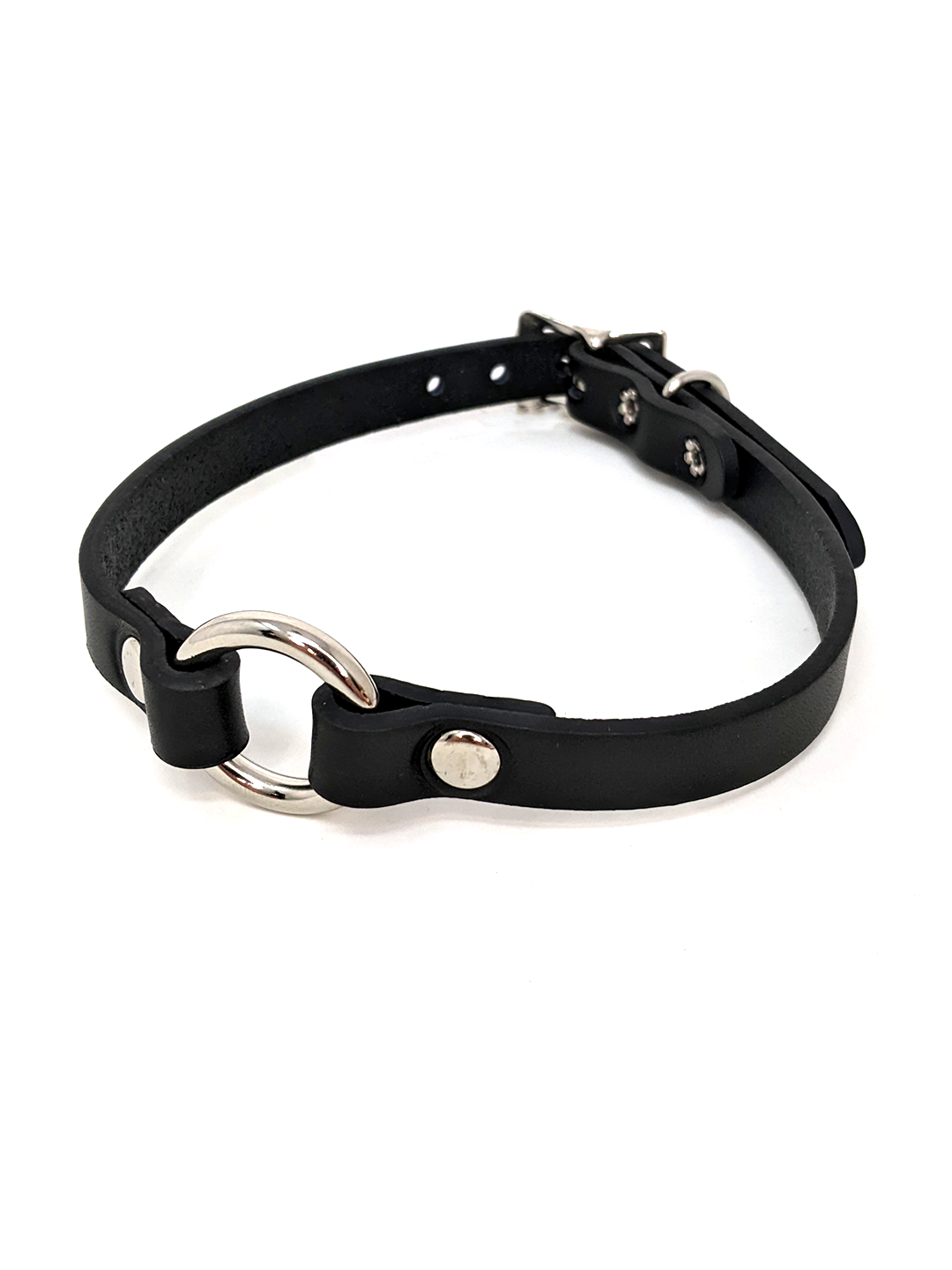 Slim Leather O-Ring Collar