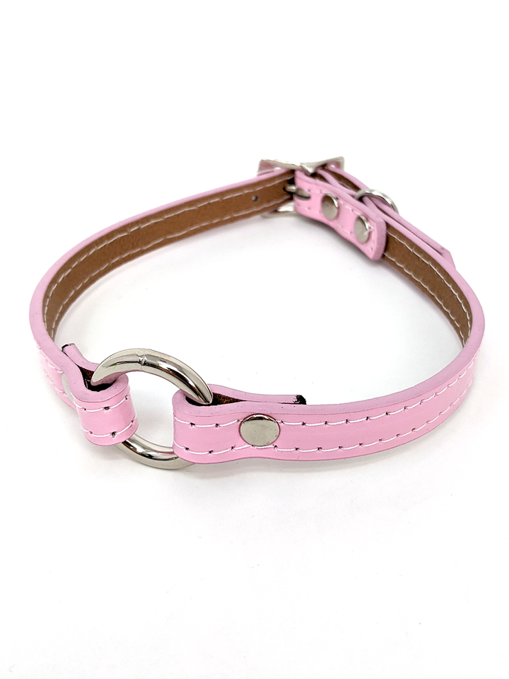 Slim Leather O-Ring Collar