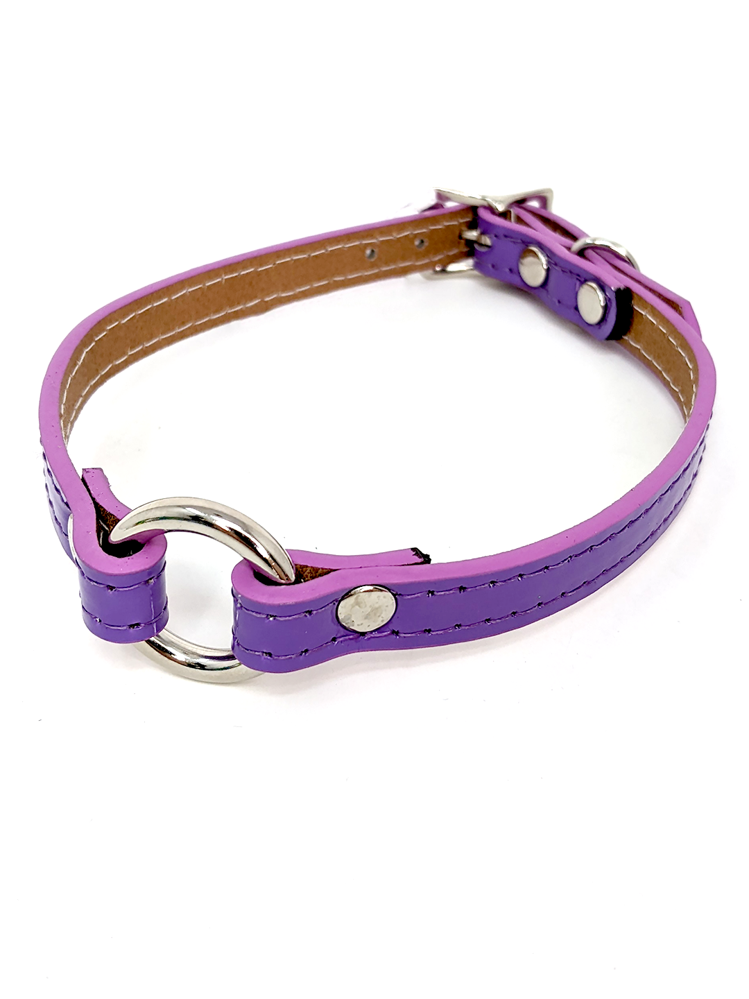 Slim Leather O-Ring Collar