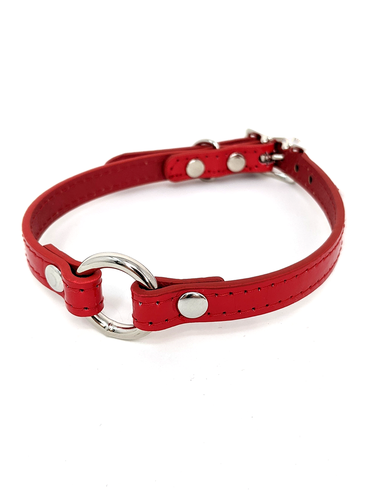 Slim Leather O-Ring Collar