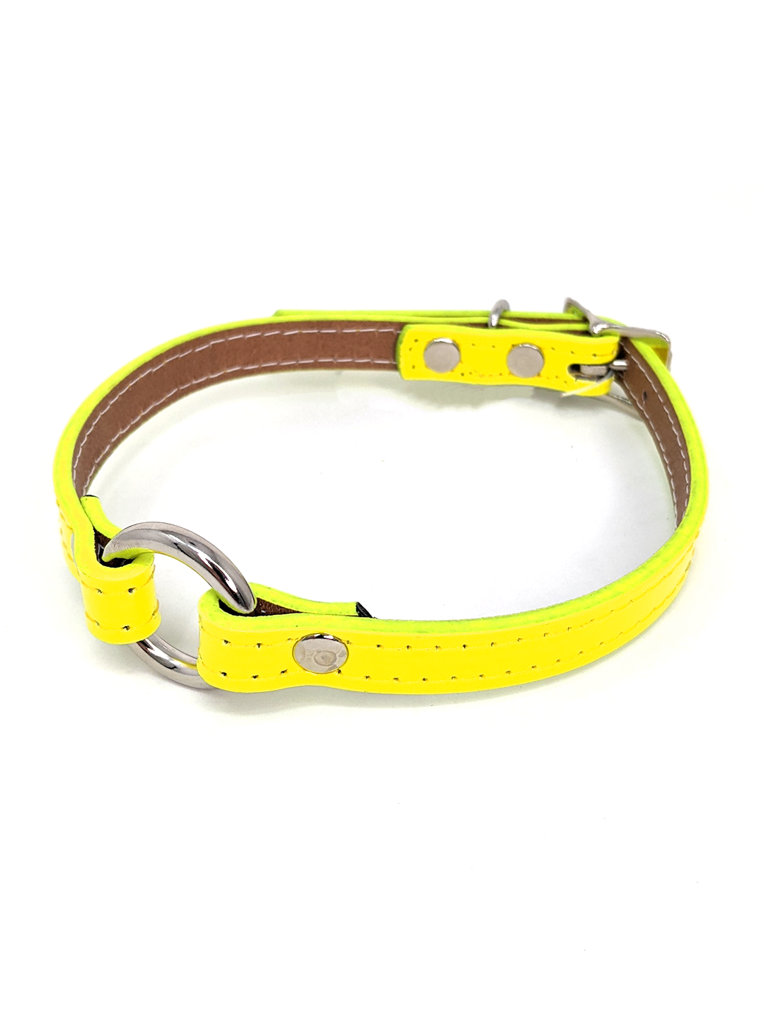 Slim Leather O-Ring Collar