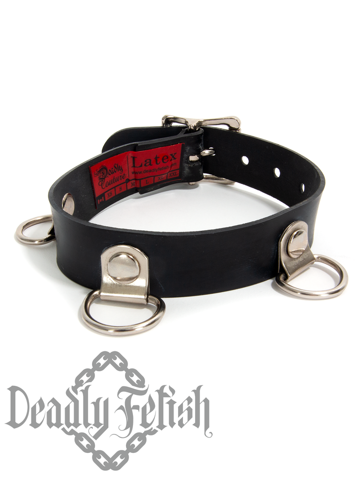Deadly Fetish Latex: Basic 3 D-Ring Choker