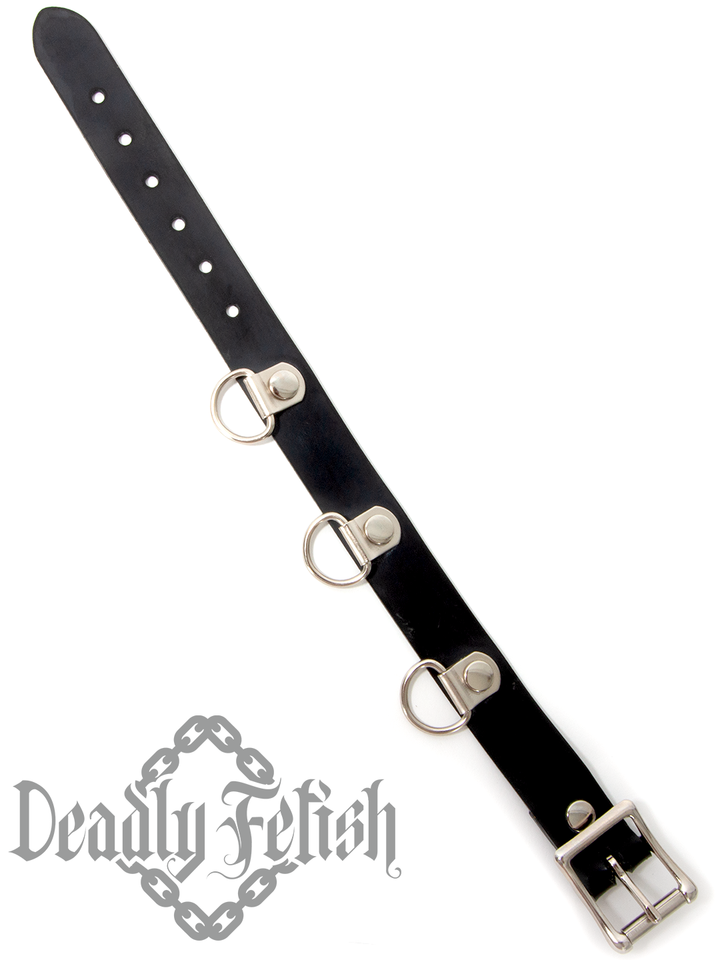 Deadly Fetish Latex: Basic 3 D-Ring Choker