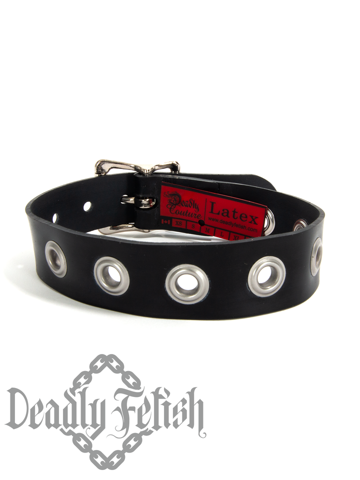 Deadly Fetish Latex: Basic Choker with Grommets