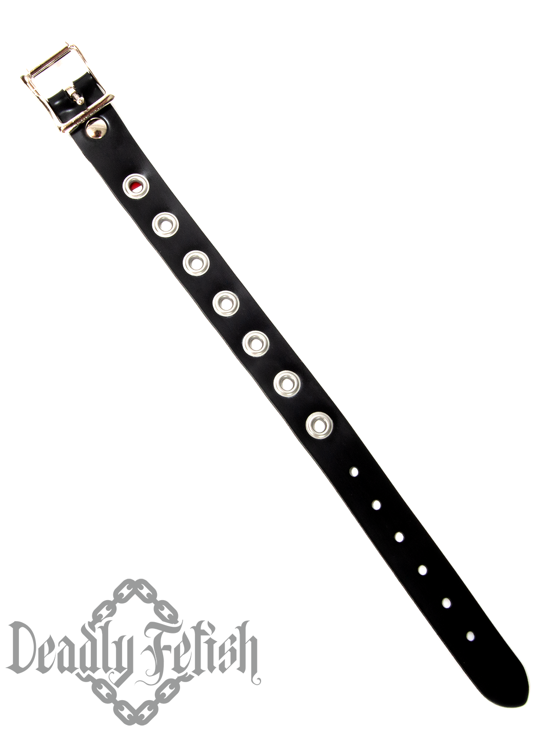 Deadly Fetish Latex: Basic Choker with Grommets