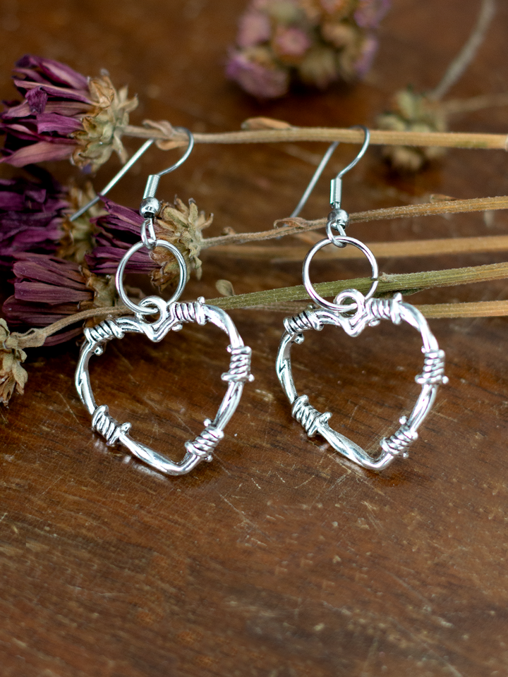 Barbed Heart Earrings