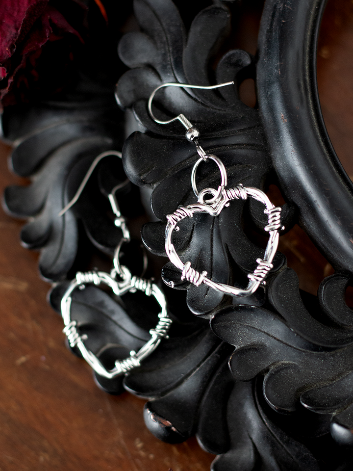Barbed Heart Earrings
