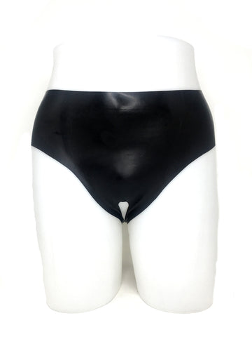Seamless Moulded Latex Crotchless Panty