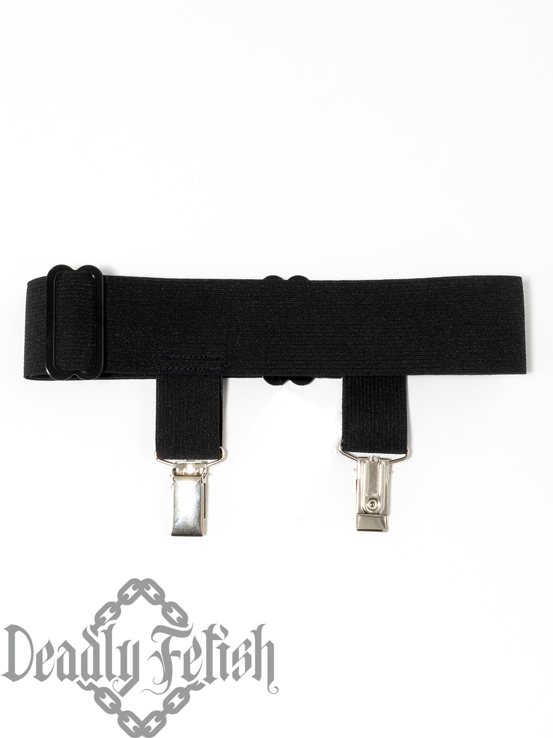 Deadly Fetish Fabric: Wide Elastic Double Garter Straps