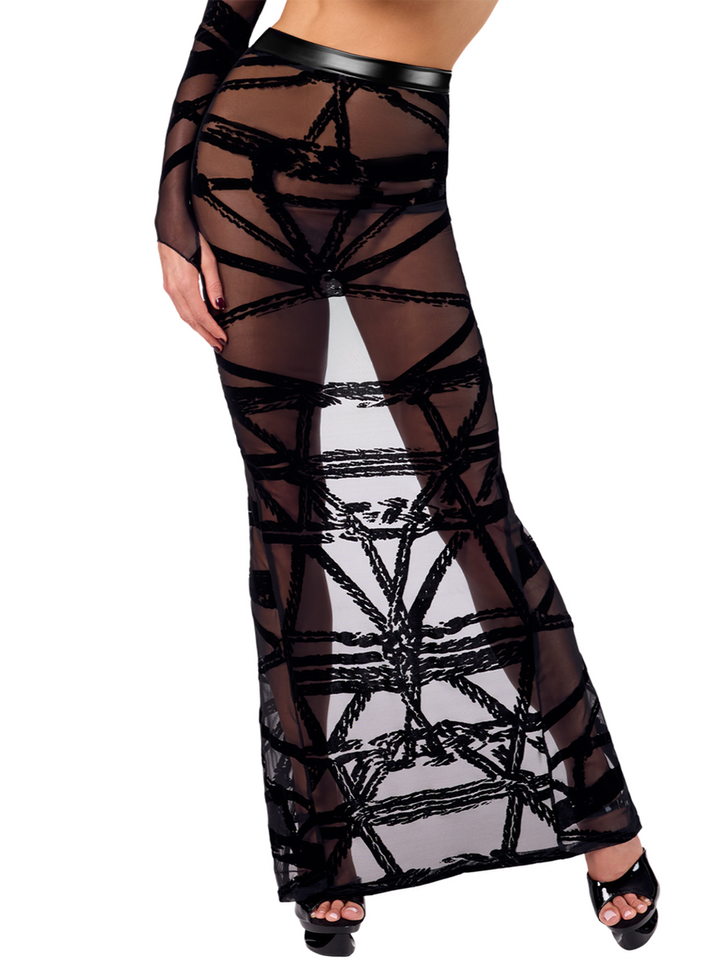 Mesh Bondesque Maxi Skirt