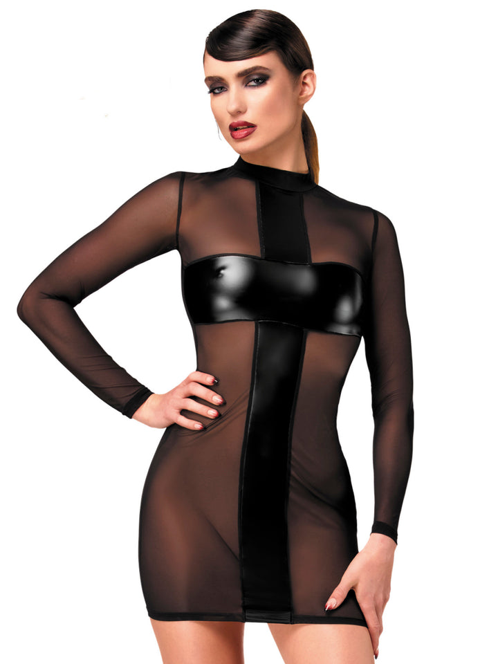 Mesh and Wetlook Cross Dress
