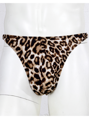 Leopard Print Thong with Side Clips