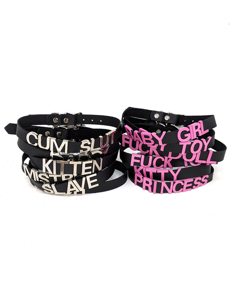 Leather ID Collar