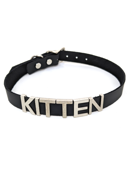 Leather ID Collar
