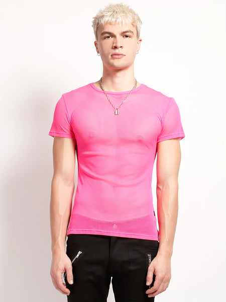 Short Sleeve Fishnet Top