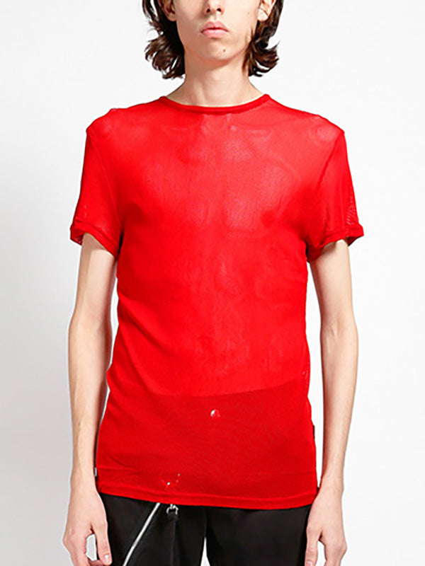 Short Sleeve Fishnet Top