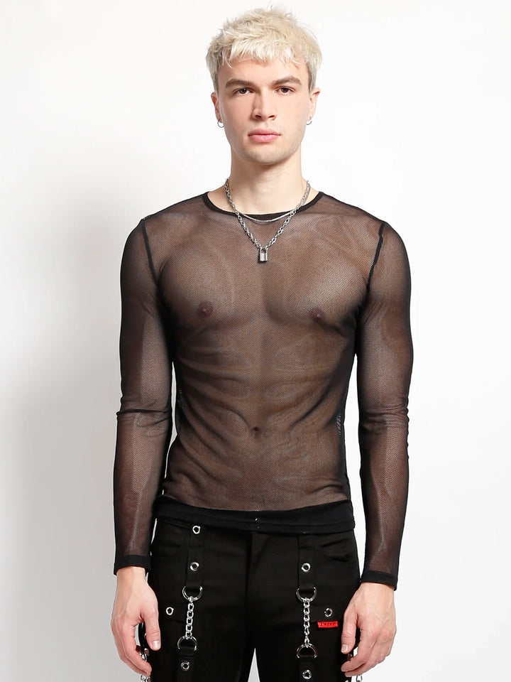 Long Sleeve Fishnet Top