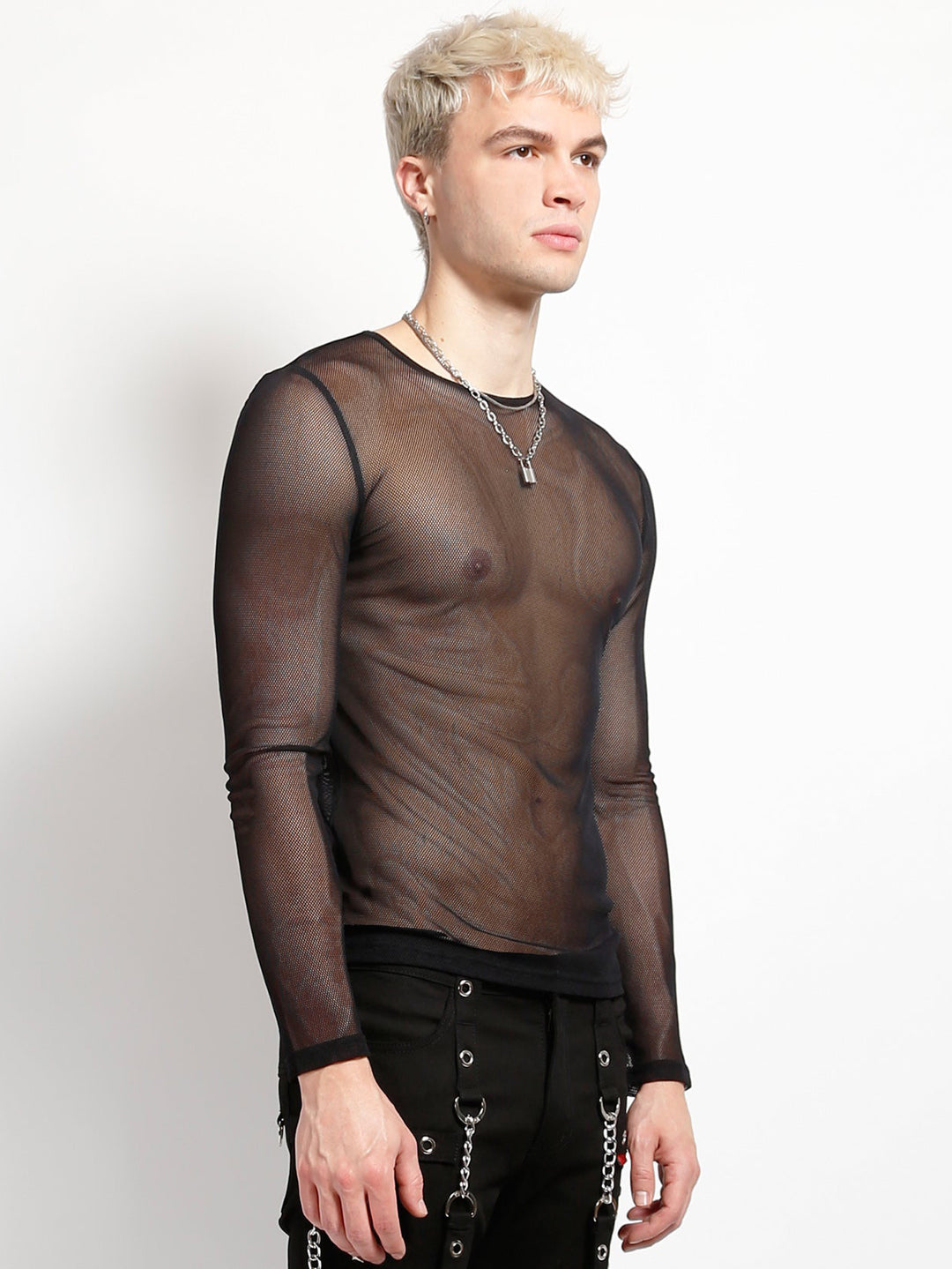 Long Sleeve Fishnet Top