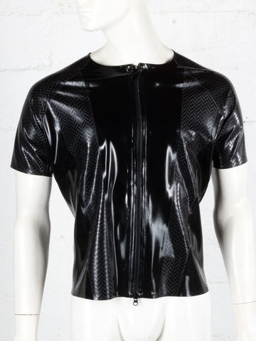Textured Herringbone Latex Shirt