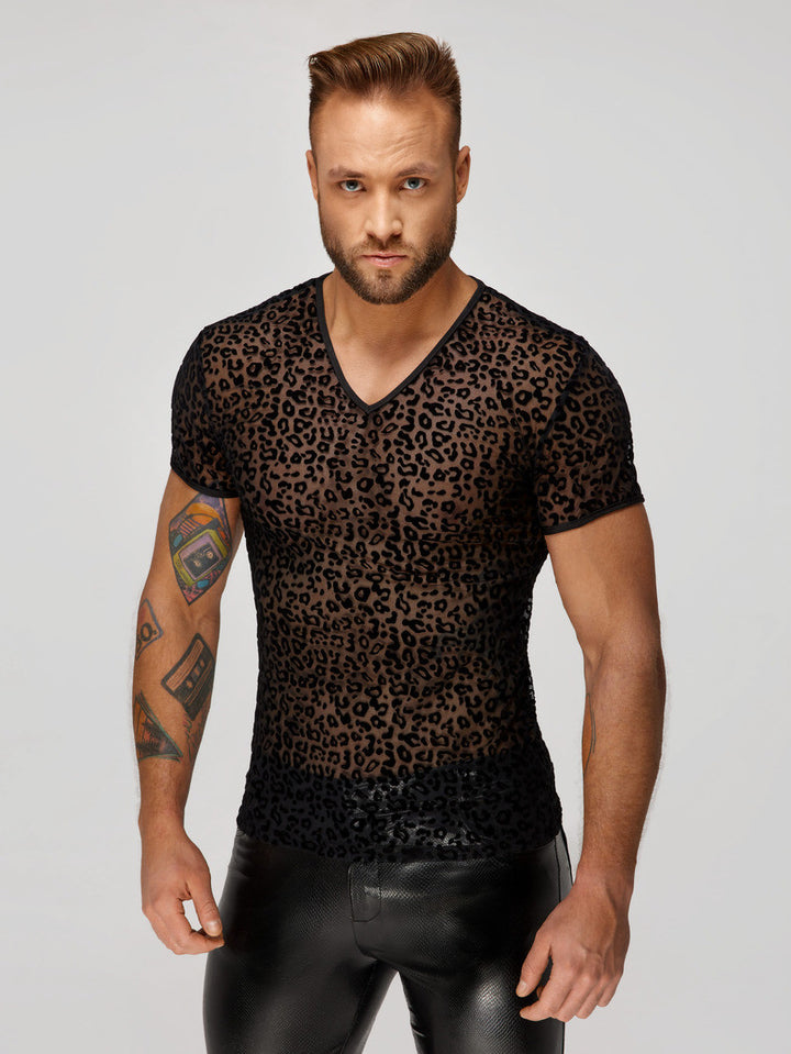 Leopard Mesh T-Shirt