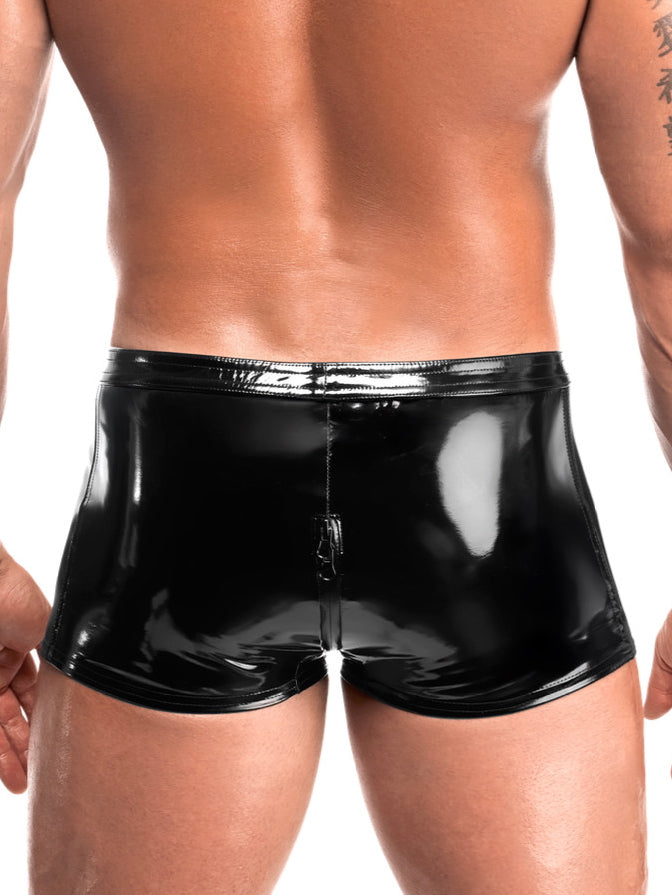 PVC Boxer Shorts with Through Zip