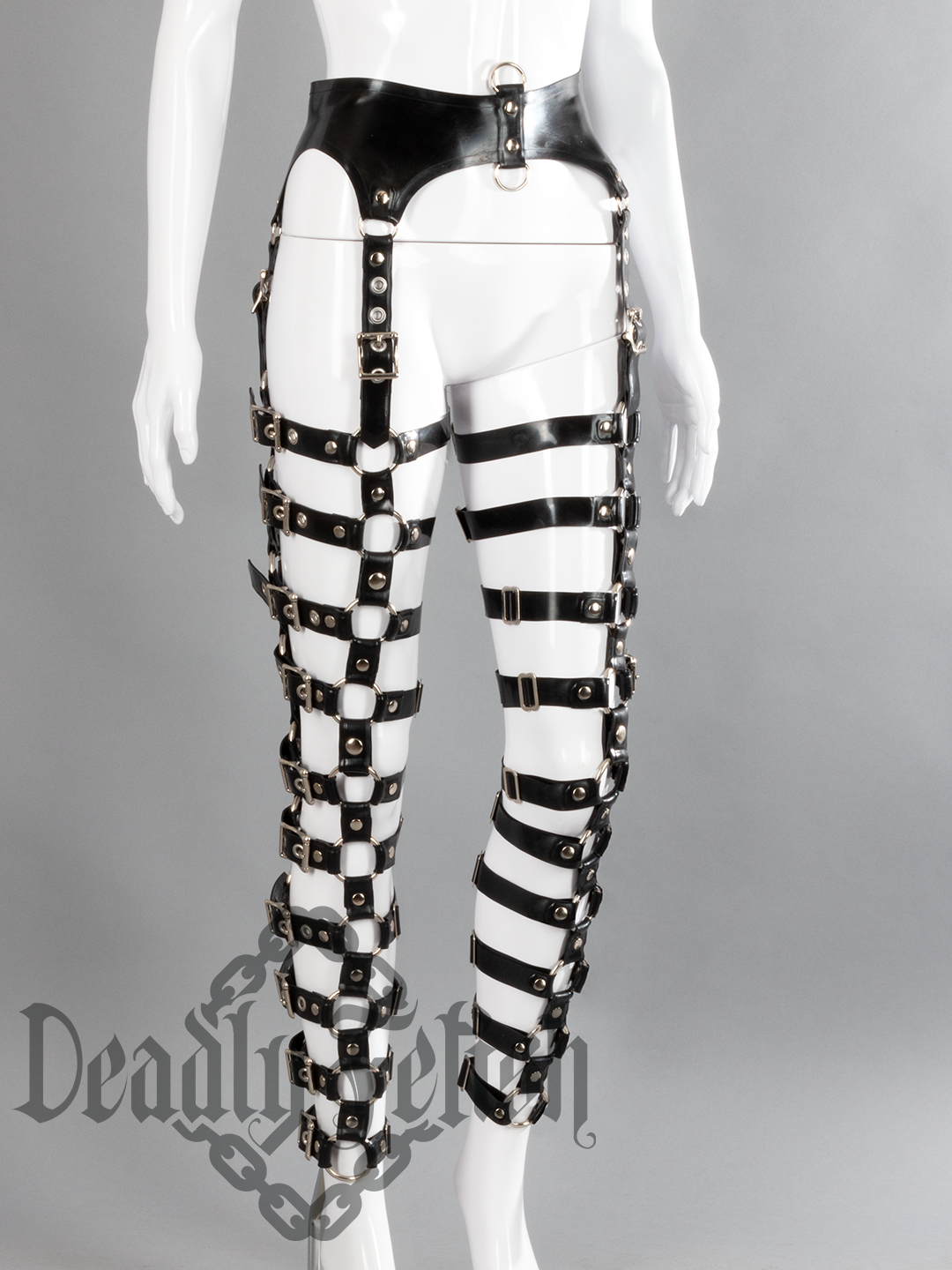 Deadly Fetish Made-To-Order Latex: Harness Addition #05 Buckle Leg Straps